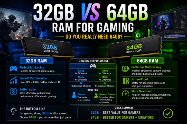 32GB vs 64GB RAM for Gaming