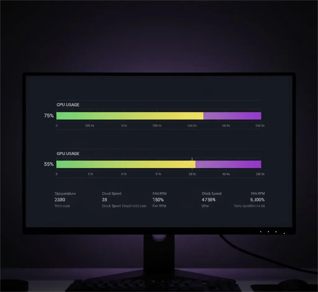Bottleneck percentage scale showing balanced and unbalanced PC systems