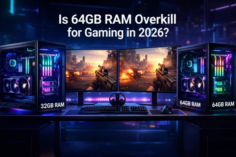 Is 64GB RAM overkill for gaming in 2026 comparison between 32GB and 64GB gaming PC