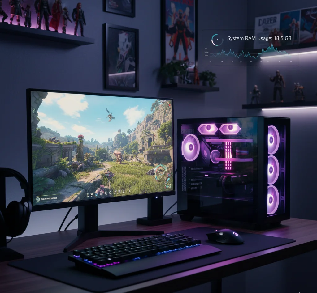 modern games RAM usage showing how much memory games actually use