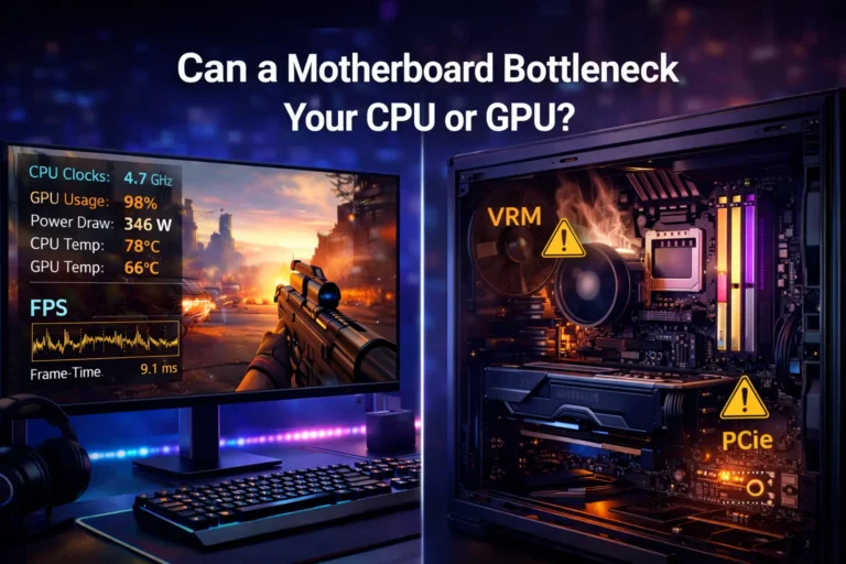 Can a motherboard bottleneck your CPU or GPU showing gaming PC and motherboard power delivery