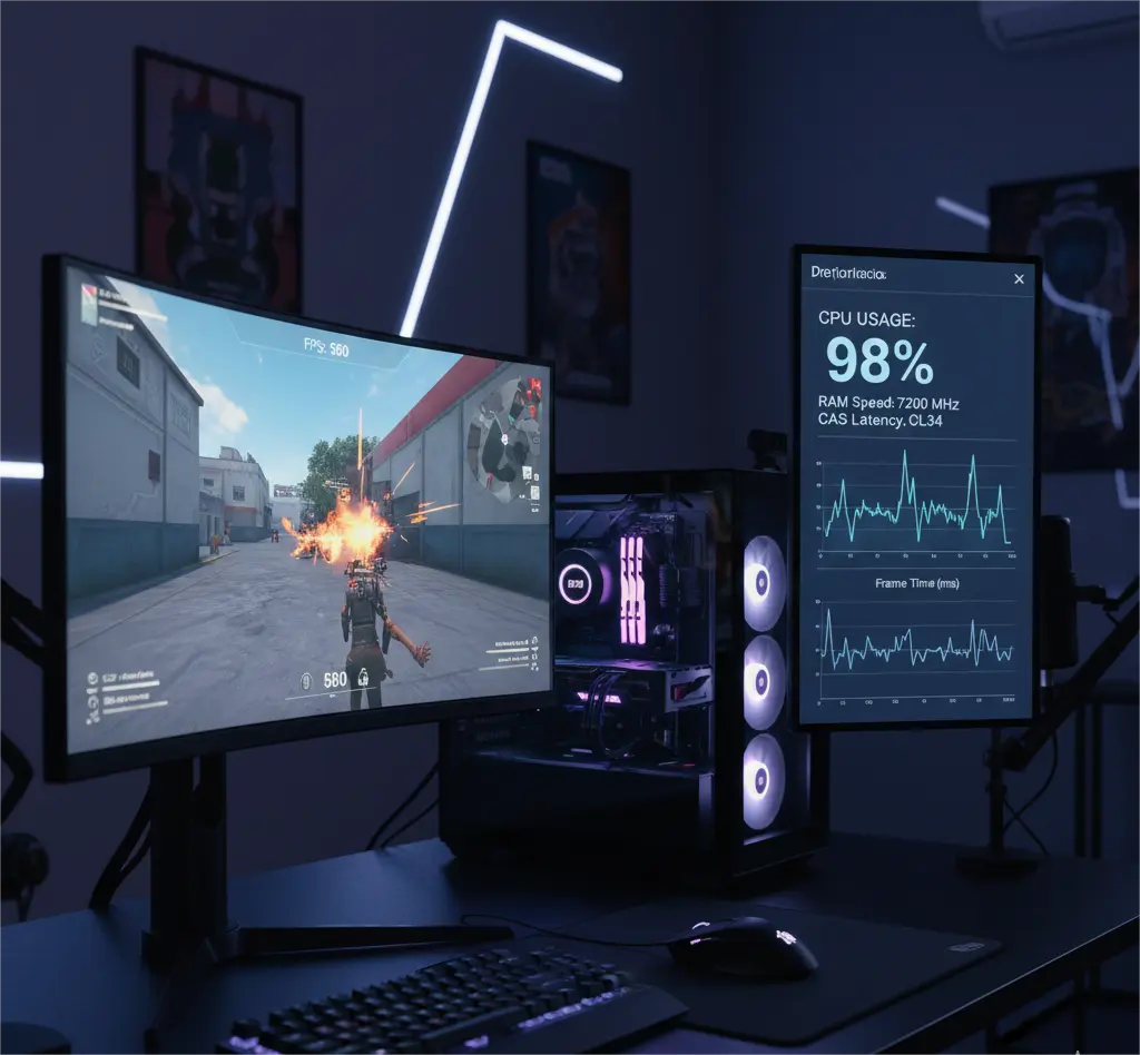 ram speed and latency impact on gaming performance CPU limited gaming