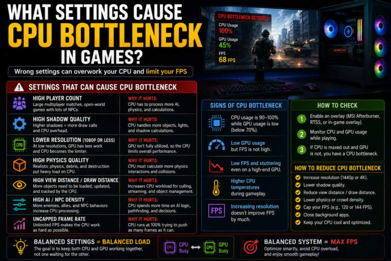 Settings Cause CPU Bottleneck in Games